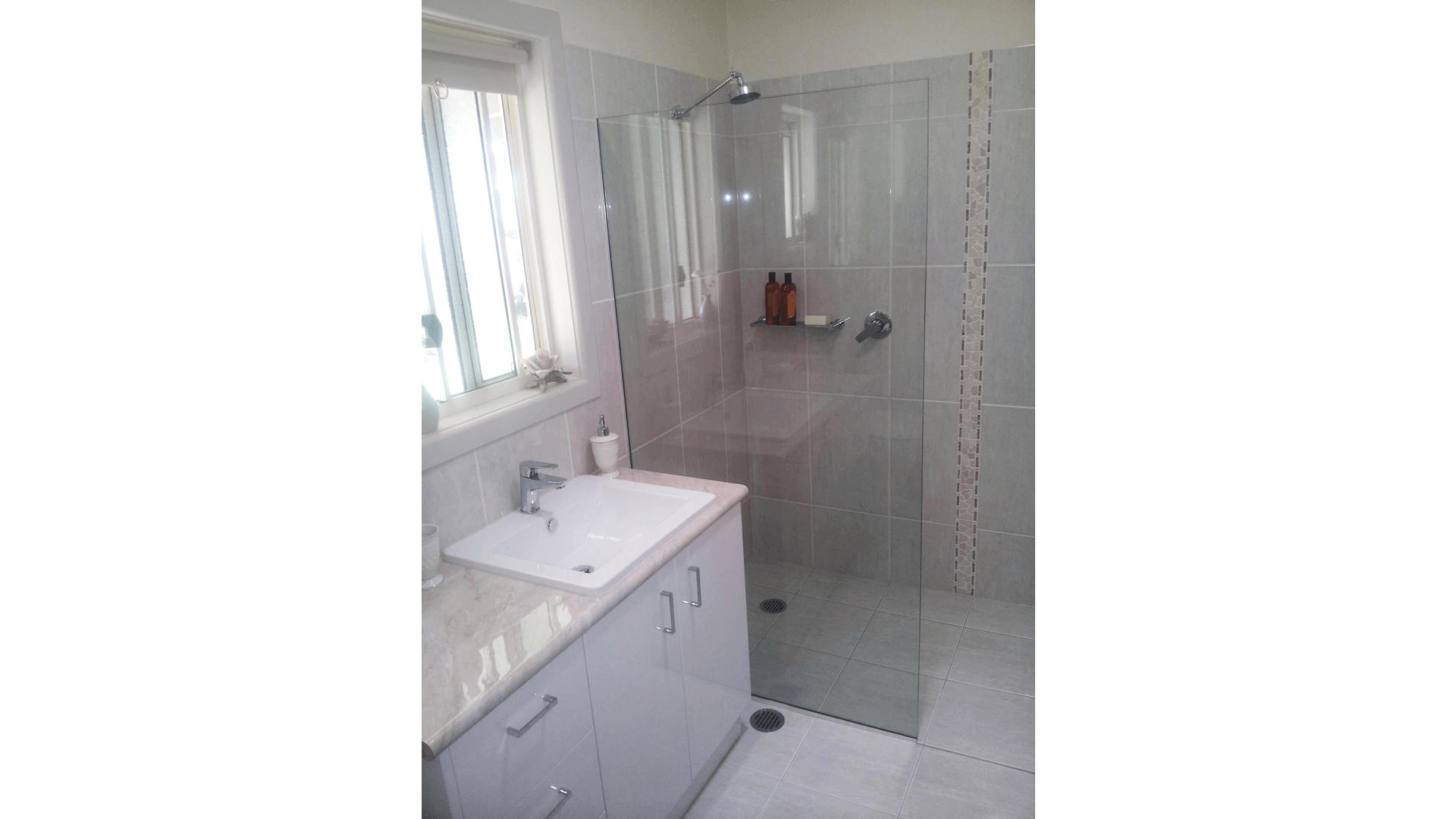 2 Pack Vanity with 10mm Glass shower Panel